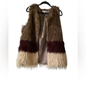 Say What Faux Fur Vest sz 1X gently worn.  Send best offer!!